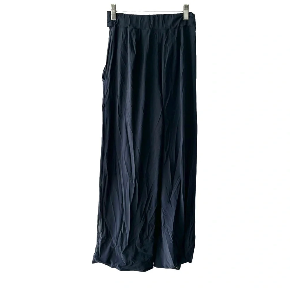 ADAY Snap It Up Wide Leg Pants Navy Blue size XS‎